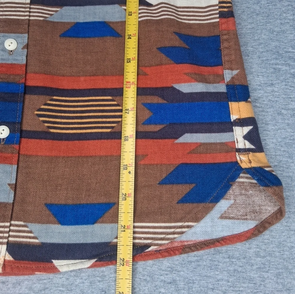GAP Boys Kids Southwest Carpenter Button Down Shirt Rich Ginger Rodeo Size L (10